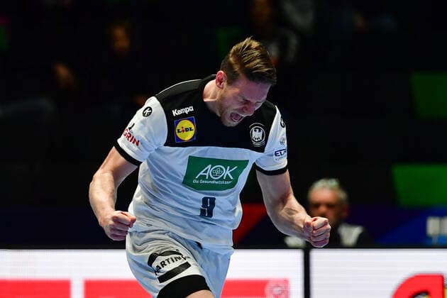 Handball-EM Deutschland - Niederlande am 09.01.2020 in der Nye Nidarohallen in Trondheim Tobias REICHMANN ( Deutschland )