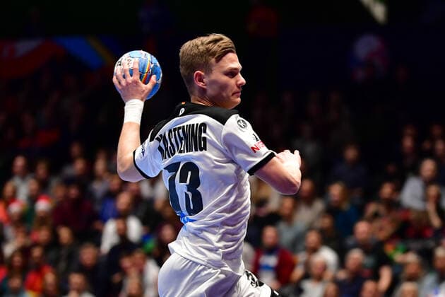 Handball-EM Deutschland - Niederlande am 09.01.2020 in der Nye Nidarohallen in Trondheim Timo KASTENING ( Deutschland )