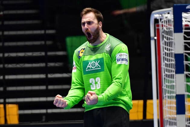 Handball-EM Deutschland - Niederlande am 09.01.2020 in der Nye Nidarohallen in Trondheim Andreas WOLFF ( Deutschland )