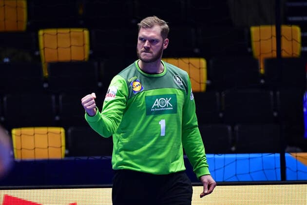 Handball-EM Deutschland - Niederlande am 09.01.2020 in der Nye Nidarohallen in Trondheim Johannes BITTER ( Deutschland )