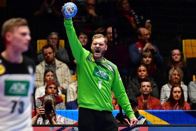 Handball-EM Deutschland - Niederlande am 09.01.2020 in der Nye Nidarohallen in Trondheim Johannes BITTER ( Deutschland )