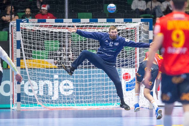 Handball, EM, Spanien - Lettland KUKSA Edgars (Lettonie - Latvia) HANDBALL : Championnat d Europe 2020 : Espagne vs Lettonie - 09 01 2020 THEOPHILELaurent Panoramic 