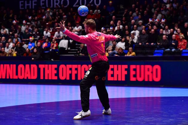 Handball, EM, Spanien - Lettland Handball-EM Spanien - Lettland am 09.01.2020 in der Nye Nidarohallen in Trondheim Gonzalo Perez ( Spanien )