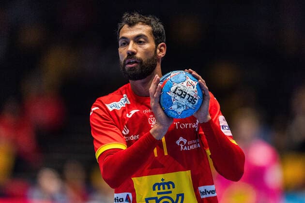 Handball, EM, Spanien - Lettland 200109 Daniel Sarmiento Melian of Spain during the EHF European Handball Championship match between Spain and Latvia on January 9, 2020 in Trondheim. Photo: Vegard Wivestad Grott BILDBYRAN kod VG 170457 bbeng handball handball handboll handball-em 2020 european men?s handball championship 2020 em 2020 handbolls-em 2020 ehf euro 2020 spania spanien spain latvia Copyright: VEGARDxWIVESTADxGRoTT BB200109VG060