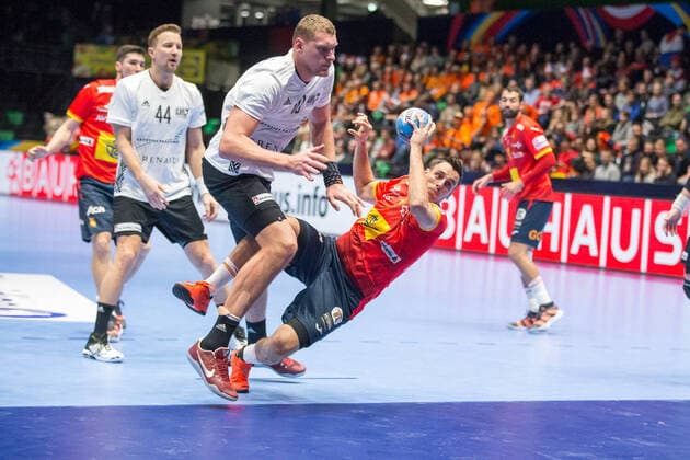 Handball, EM, Spanien - Lettland FIGUERAS TREJO Adrian (Espagne - Spain) HANDBALL : Championnat d Europe 2020 : Espagne vs Lettonie - 09 01 2020 THEOPHILELaurent Panoramic 
