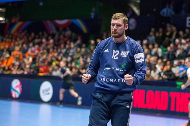 Handball, EM, Spanien - Lettland KUKSA Edgars (Lettonie - Latvia) HANDBALL : Championnat d Europe 2020 : Espagne vs Lettonie - 09 01 2020 THEOPHILELaurent Panoramic 