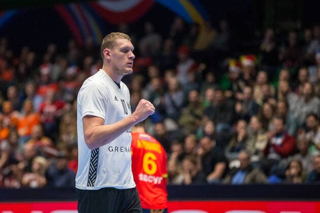 Handball, EM, Spanien - Lettland KRISTOPANS Dainis (Lettonie - Latvia) HANDBALL : Championnat d Europe 2020 : Espagne vs Lettonie - 09 01 2020 THEOPHILELaurent Panoramic 