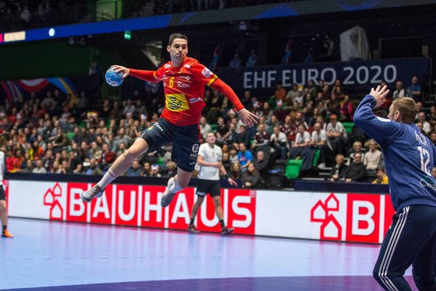 Handball, EM, Spanien - Lettland FERNANDEZ PEREZ Angel (Espagne - Spain) HANDBALL : Championnat d Europe 2020 : Espagne vs Lettonie - 09 01 2020 THEOPHILELaurent Panoramic 