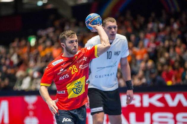 Handball, EM, Spanien - Lettland GOMEZ ABELLO Aleix (Espagne - Spain) HANDBALL : Championnat d Europe 2020 : Espagne vs Lettonie - 09 01 2020 THEOPHILELaurent Panoramic 