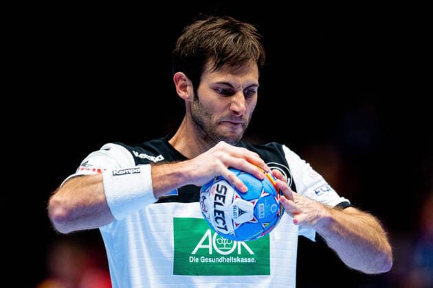 200109 Uwe Gensheimer of Germany during the EHF European Handball Championship match between Germany and the Netherlands on January 9, 2020 in Trondheim. Photo: Vegard Wivestad Grott BILDBYRAN kod VG 170456 bbeng handball handball handboll handball-em 2020 european men?s handball championship 2020 em 2020 handbolls-em 2020 ehf euro 2020 tyskland germany deutschland holland nederland nederländerna Copyright: VEGARDxWIVESTADxGRoTT BB200109VG094