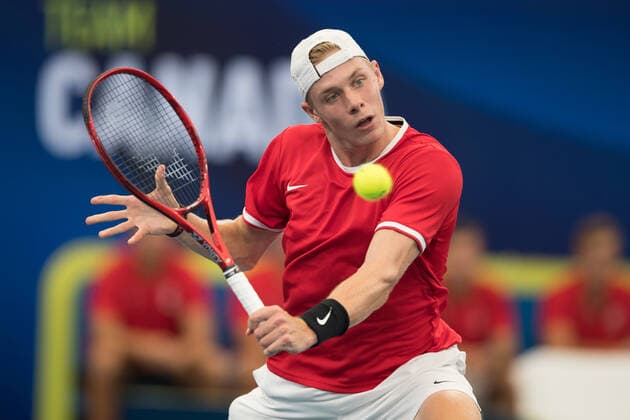 Denis Shapovalov of Canada plays a shot during the 2020 ATP, Tennis Herren Cup Final Eight at the Ken Rosewall Arena, Sydney, Australia on 10 January 2020. Copyright: xPeterxDovganx 25840802