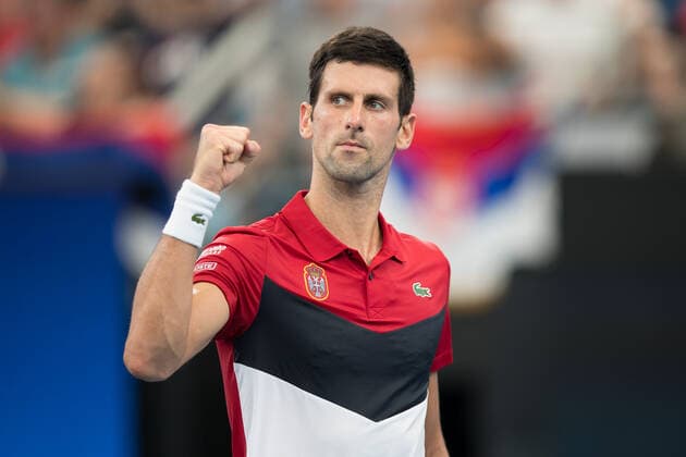 Novak Djokovic of Serbia fist pump during the 2020 ATP, Tennis Herren Cup Final Eight at the Ken Rosewall Arena, Sydney, Australia on 10 January 2020. Copyright: xPeterxDovganx 25840855