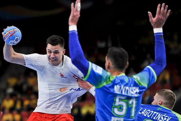 2020.01.10 Goeteborg Pilka reczna EHF EURO 2020 Mistrzostwa Europy w pilce recznej mezczyzn Szwecja Austria Norwegia Slowenia - Polska N z Szymon Sicko Foto Marcin Bulanda PressFocus 2020.01.10 Goeteborg Handball EHF Men s EURO 2020 Sweden Austria Norway Slowenia - Polska Szymon Sicko Credit: Marcin Bulanda PressFocus NEWSPIX.PL --- Newspix.pl  20200110PF_MB164