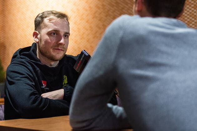 200111 Daniel Pettersson of Sweden is interviewed at a press event during the EHF European Handball Championship on January 11, 2020 in Gothenburg. Photo: Mathias Bergeld BILDBYRAN Cop 200 bbeng ehf euro 2020 em 2020 european men?s handball championship 2020 handball handboll handbolls-em 2020 handball handball-em 2020 sweden Pressträff Pressetreff Press event Copyright: MATHIASxBERGELD BB200111MB021