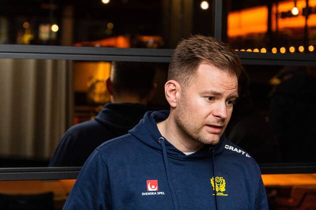 200111 Kristjan Andresson, head coach of Sweden, at a press event during the EHF European Handball Championship on January 11, 2020 in Gothenburg. Photo: Mathias Bergeld BILDBYRAN Cop 200 bbeng ehf euro 2020 em 2020 european men?s handball championship 2020 handball handboll handbolls-em 2020 handball handball-em 2020 sweden Pressträff Pressetreff Press event Copyright: MATHIASxBERGELD BB200111MB022