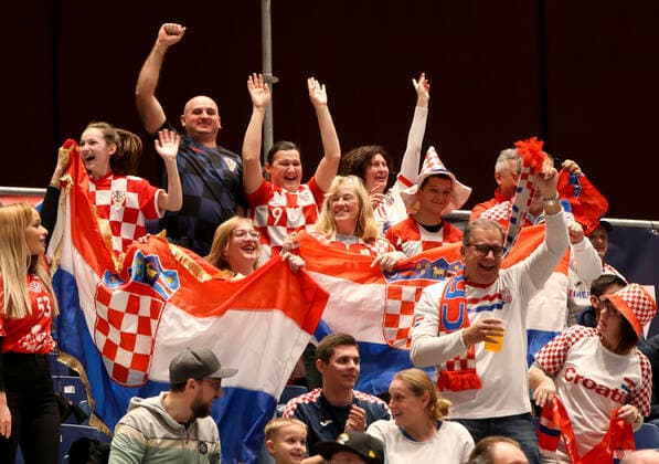 HANDBALL - EHF EURO 2020, CRO vs BLR GRAZ,AUSTRIA,11.JAN.20 - HANDBALL - EHF European Men s Handball Championship 2020, group stage, Croatia vs Belarus. Image shows fans of croatia. GEPAxpictures xWolfgangxGrebien