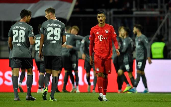 11.01.2020 - Fussball - Saison 2019 2020 - Testspiel Freundschaftsspiel: 1. FC Nürnberg FCN ( Club ) - FC Bayern München FCB - - Malik Tillman (41, FC Bayern München FCB ) enttäuscht Enttäuschung - Jubel Freude beim FCN