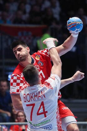 Graz: Croatian handball team meets Belarus in 2nd round of European Championship, EM, Europameisterschaft 11.01.2020., Stadthalle Graz, Graz, Austria - European Handball Championship, Group A, Round 2, Croatia - Belarus. Luka Stepancic  LukaxStanzl PIXSELL