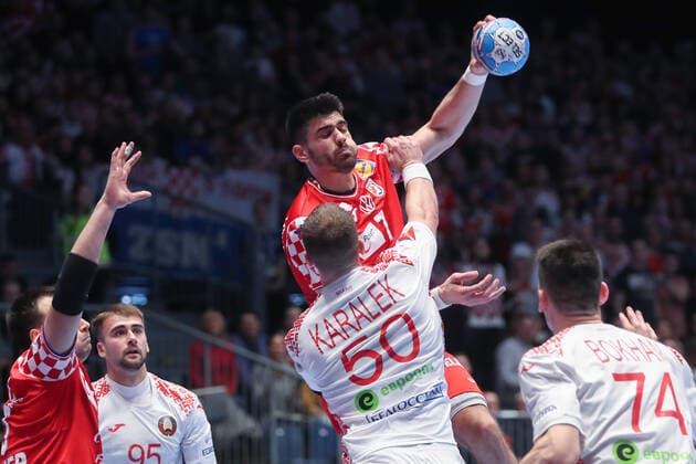 Graz: Croatian handball team meets Belarus in 2nd round of European Championship, EM, Europameisterschaft 11.01.2020., Stadthalle Graz, Graz, Austria - European Handball Championship, Group A, Round 2, Croatia - Belarus. Luka Stepancic  LukaxStanzl PIXSELL