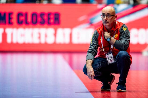 200111 Jordi Ribera Romans, head coach of Spain during the EHF European Handball Championship match between Spain and Germany on January 11, 2020 in Trondheim. Photo: Vegard Wivestad Grott BILDBYRAN kod VG 170462 bbeng handball handball handboll handball-em 2020 european men?s handball championship 2020 em 2020 handbolls-em 2020 ehf euro 2020 spania spanien tyskland germany deutschland Copyright: VEGARDxWIVESTADxGRoTT BB200111VG017