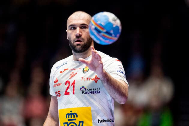 200111 Joan Canellas Reixach of Spain during the EHF European Handball Championship match between Spain and Germany on January 11, 2020 in Trondheim. Photo: Vegard Wivestad Grott BILDBYRAN kod VG 170462 bbeng handball handball handboll handball-em 2020 european men?s handball championship 2020 em 2020 handbolls-em 2020 ehf euro 2020 spania spanien tyskland germany deutschland Copyright: VEGARDxWIVESTADxGRoTT BB200111VG020