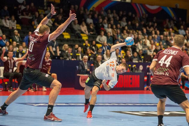 Handball EM, Lettland - Niederlande STEINS Luc (Pays-Bas - Netherlands) HANDBALL : Championnat d Europe 2020 : Lettonie vs Pays-Bas - 11 01 2020 THEOPHILELaurent Panoramic 