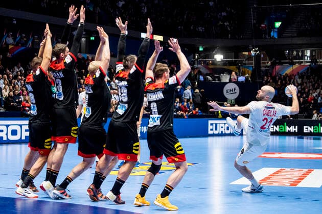 Handball EM, Spanien - Deutschland 200111 Joan Canellas Reixach of Spain during the EHF European Handball Championship match between Spain and Germany on January 11, 2020 in Trondheim. Photo: Vegard Wivestad Grott BILDBYRAN kod VG 170462 bbeng handball handball handboll handball-em 2020 european men?s handball championship 2020 em 2020 handbolls-em 2020 ehf euro 2020 spania spanien tyskland germany deutschland Copyright: VEGARDxWIVESTADxGRoTT BB200111VG025