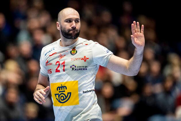 200111 Joan Canellas Reixach of Spain during the EHF European Handball Championship match between Spain and Germany on January 11, 2020 in Trondheim. Photo: Vegard Wivestad Grott BILDBYRAN kod VG 170462 bbeng handball handball handboll handball-em 2020 european men?s handball championship 2020 em 2020 handbolls-em 2020 ehf euro 2020 spania spanien tyskland germany deutschland Copyright: VEGARDxWIVESTADxGRoTT BB200111VG028