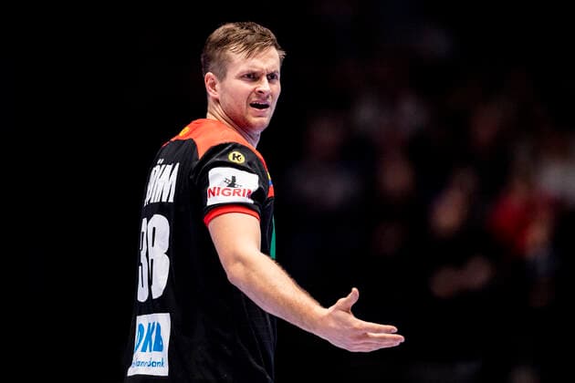 200111 Fabian Böhm of Germany during the EHF European Handball Championship match between Spain and Germany on January 11, 2020 in Trondheim. Photo: Vegard Wivestad Grott BILDBYRAN kod VG 170462 bbeng handball handball handboll handball-em 2020 european men?s handball championship 2020 em 2020 handbolls-em 2020 ehf euro 2020 spania spanien tyskland germany deutschland Copyright: VEGARDxWIVESTADxGRoTT BB200111VG029