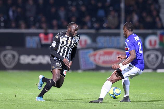 Fußball, Angers SCO - OGC Nizza 20 SADA THIOUB (SCO) FOOTBALL : Angers vs Nice - Ligue 1 Conforama - 11 01 2020 FEP Panoramic 