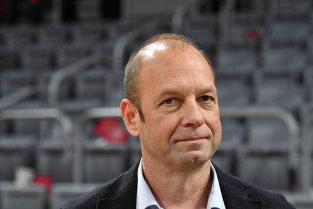 BAMBERG 12.01.2020 --- Basketball ---- magentasport Pokal ---- Halbfinale: Brose Bamberg vs Alba Berlin --- Marco Baldi (Geschäfstführer Alba Berlin) happy nach Finaleinzug und Heimrechtsauslosung --- Foto: Hans-Martin Issler isslerimages ---- Brose Bamberg vs Alba Berlin