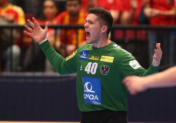 HANDBALL - EHF EURO 2020, AUT vs UKR VIENNA,AUSTRIA,12.JAN.20 - HANDBALL - EHF European Men s Handball Championship 2020, group stage, Austria vs Ukraine. Image shows the rejoicing of Thomas Eichberger (AUT). GEPAxpictures xChristianxOrt