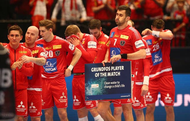 HANDBALL - EHF EURO 2020, AUT vs UKR VIENNA,AUSTRIA,12.JAN.20 - HANDBALL - EHF European Men s Handball Championship 2020, group stage, Austria vs Ukraine. Image shows Janko Bozovic (AUT). GEPAxpictures xChristianxOrt