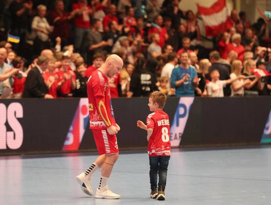 HANDBALL - EHF EURO 2020, AUT vs UKR VIENNA,AUSTRIA,12.JAN.20 - HANDBALL - EHF European Men s Handball Championship 2020, group stage, Austria vs Ukraine. Image shows the rejoicing of Robert Weber (AUT). GEPAxpictures xChristianxOrt