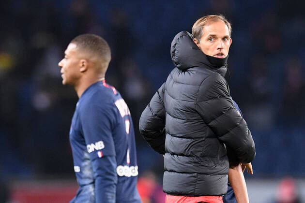 DECEPTION - 07 KYLIAN MBAPPE (PSG) - THOMAS TUCHEL (ENTRAINEUR PSG) FOOTBALL : Paris SG vs Monaco - Ligue 1 Conforama - 12 01 2020 FEP Panoramic 