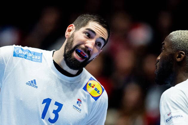 200112 Nikola Karabatic of France during the EHF European Handball Championship match between France and Norway on January 12, 2020 in Trondheim. Photo: Vegard Wivestad Grott BILDBYRAN kod VG 170465 bbeng handball handball handboll handball-em 2020 european men?s handball championship 2020 em 2020 handbolls-em 2020 ehf euro 2020 norge norway frankrike france Copyright: VEGARDxWIVESTADxGRoTT BB200112VG177