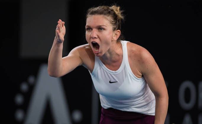 Bilder des Jahres 2020, Sport 01 Januar Sport Themen der Woche KW03 Sport Bilder des Tages January 14, 2020, Adelaide, AUSTRALIA: Simona Halep of Romania in action during the second round at the 2020 Adelaide International WTA, Tennis Damen Premier tennis tournament against Ajla Tomljanovic of Australia 2020 Adelaide International, Tennis, Adelaide, Australia, Jan 14 - ZUMAa181 20200114_zaa_a181_103 Copyright: xAFP7x