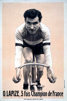 Cyclisme - Tour de France Octave Lapize, 3 fois champion de France (vainqueur du Tour de France 1910) . Credit COllection KHARBINE TAPABOR