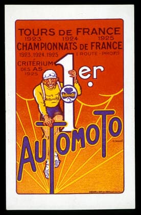 Cyclisme - Tour de France Tours de France 1923, 1924, 1925, championnats de France 1923, 1924, 1925, Criterium des As 1925. 1er Automoto. Credit: Collection IM Kharbine-Tapabor.