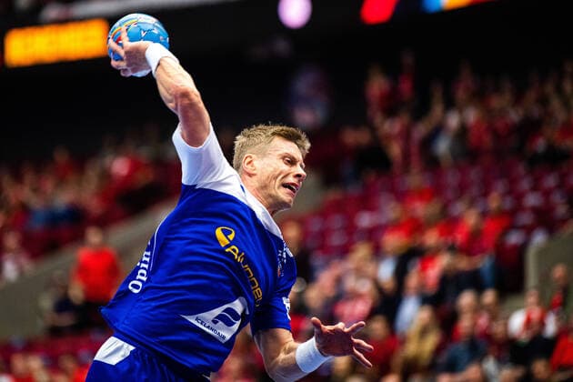 200115 Gudjon Valur Sigurdsson of Iceland during the EHF European Handball Championship match between Iceland and Hungary on January 15, 2020 in Malmö. Photo: Petter Arvidson BILDBYRAN kod PA 92431 bbeng handball handball handboll handball-em 2020 european men?s handball championship 2020 em 2020 handbolls-em 2020 ehf euro 2020 island Iceland ungern hungary Copyright: PETTERxARVIDSON BB200115PA023