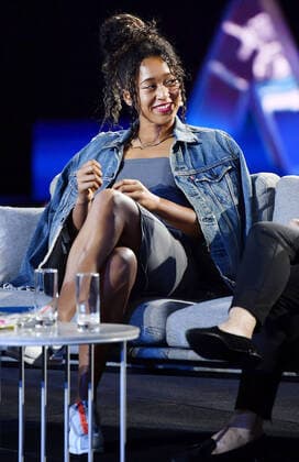 Tennis: Australian Open Japanese tennis player Naomi Osaka, winner of the 2019 Australian Open, speaks at a talk show in Melbourne on Jan. 16, 2020, during a draw for the 2020 Australian Open, set to begin on Jan. 20. 