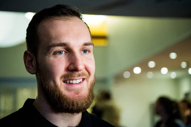 200116 Christian O Sullivan is interviewed by the media during a press meeting with Norway during the EHF European Handball Championship on January 16, 2020 in Malmö. Photo: Ludvig Thunman BILDBYRAN kod LT 35703 bbeng ehf euro 2020 em 2020 european men?s handball championship 2020 handball handboll handbolls-em 2020 handball handball-em 2020 norway norge pressträff press meeting Copyright: LUDVIGxTHUNMAN BB200116LT008