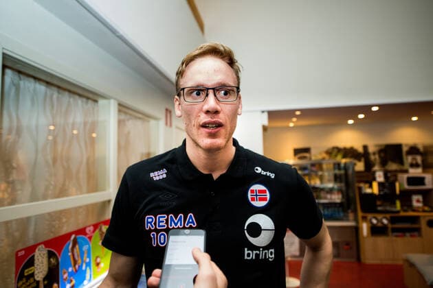 200116 Magnus Gullerud is interviewed by the media during a press meeting with Norway during the EHF European Handball Championship on January 16, 2020 in Malmö. Photo: Ludvig Thunman BILDBYRAN kod LT 35703 bbeng ehf euro 2020 em 2020 european men?s handball championship 2020 handball handboll handbolls-em 2020 handball handball-em 2020 norway norge pressträff press meeting Copyright: LUDVIGxTHUNMAN BB200116LT076