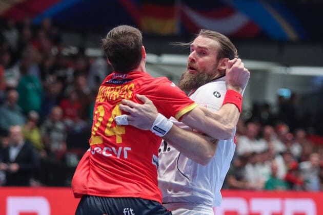 Men s EHF Euro 2020 - Spain v Czech Republic 16.01.2020., Wiener Stadthalle, Vienna, Ausrtia - Men s EHF Euro 2020, Main Round, group 1, 1st round, Spain - Czech Republic. Viran Morros De Argila, Pavel Horak. LukaxStanzl PIXSELL