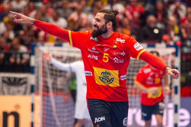 HANDBALL - EHF EURO 2020 VIENNA,AUSTRIA,16.JAN.20 - HANDBALL - EHF European Men s Handball Championship 2020, main round, ESP vs CZE. Image shows the rejoicing of Jorge Maqueda Pena (ESP). GEPAxpictures xDavidxBitzan