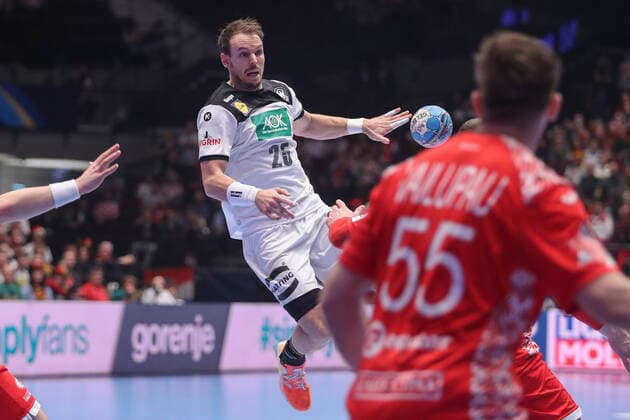 Men s EHF Euro 2020 - Belarus v Germany 16.01.2020., Wiener Stadthalle, Vienna, Ausrtia - Men s EHF Euro 2020, Main Round, group 1, 1st round, Belarus - Germany. Kai Hafner LukaxStanzl PIXSELL