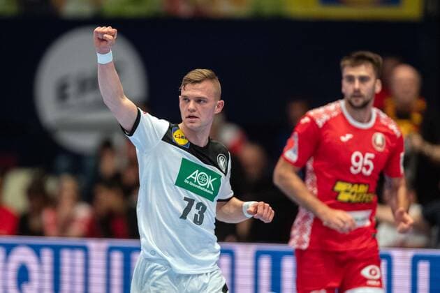 Handball Wien 16.01.2020 Europameisterschaft EM Zwischenrunde hauptrunde Weißrussland (BLR) - Deutschland (GER) Timo Kastening (Deutschland, No.73)