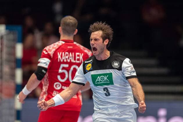 Handball Wien 16.01.2020 Europameisterschaft EM Zwischenrunde hauptrunde Weißrussland (BLR) - Deutschland (GER) Uwe Gensheimer (Deutschland, No.03)