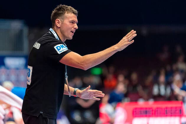 Handball, Maenner: EM 2020, Hauptrunde, Gruppe 1, Weißrussland - Deutschland Trainer Christian Prokop (Deutschland) Gestik Geste gestikuliert Wien Stadthalle Wien Oesterreich
