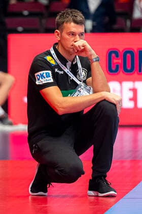 Handball, Maenner: EM 2020, Hauptrunde, Gruppe 1, Weißrussland - Deutschland Trainer Christian Prokop (Deutschland) Wien Stadthalle Wien Oesterreich